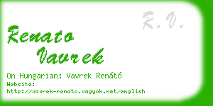 renato vavrek business card